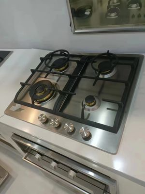 Металлическая ручка Домашнее Нержавеющая сталь кольцо 2 горелка Газовая печь Печь для столовой плиты