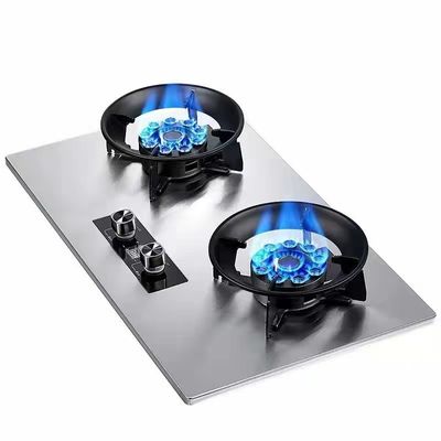 Современная кухонная газовая печь с закаленной стеклянной крышкой и электронным зажиганием