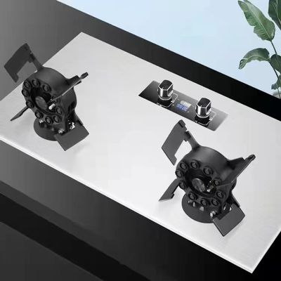 Современная кухонная газовая печь с закаленной стеклянной крышкой и электронным зажиганием