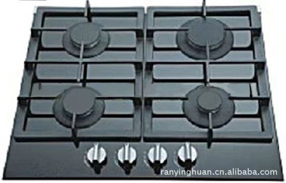 Встроенный 60 см газовый кухонный стол с закаленным стеклянным поверхностным материалом и 4 горелки