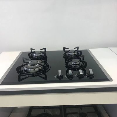 Встроенный 60 см газовый кухонный стол с закаленным стеклянным поверхностным материалом и 4 горелки