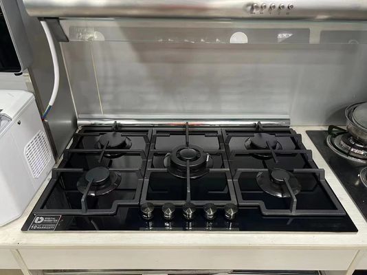 5 Горячая газовая плитка с автоматическим зажиганием и встроенная в закаленную стеклянную газовую печь